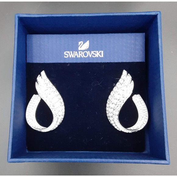 Beautiful New Swarovski Fortunately PE Hoop Crystal /RH Earrings (never worn) - Picture 8 of 9